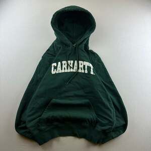 Carhartt WIP Hooded College Sweatshirt in Bottle Green